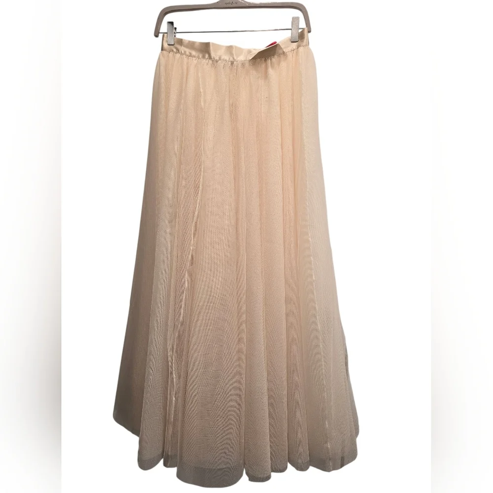 Reformation Prisca Elegant Cream Tulle Skirt Size M - Picture 6 of 17